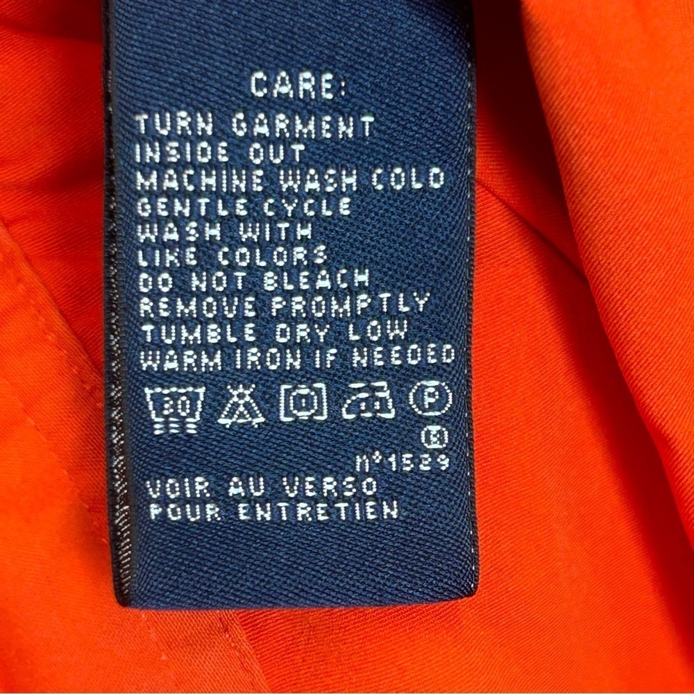 Ralph Lauren golf bright orange belted mini skirt skort Sz 10 - Picture 8 of 13